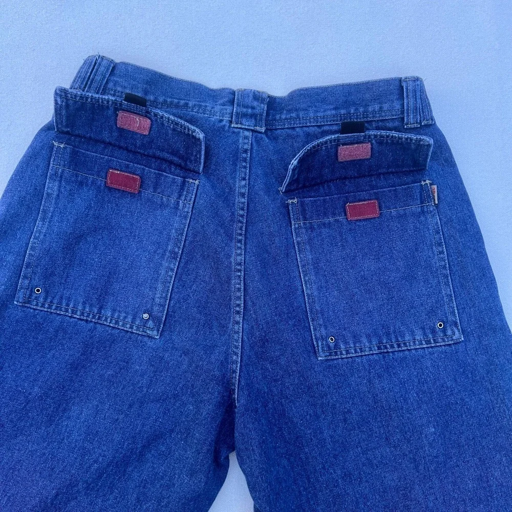 VTG Y2K Route 66 Men's Cargo Denim Shorts Casual Summer Utility Pockets Size 36
